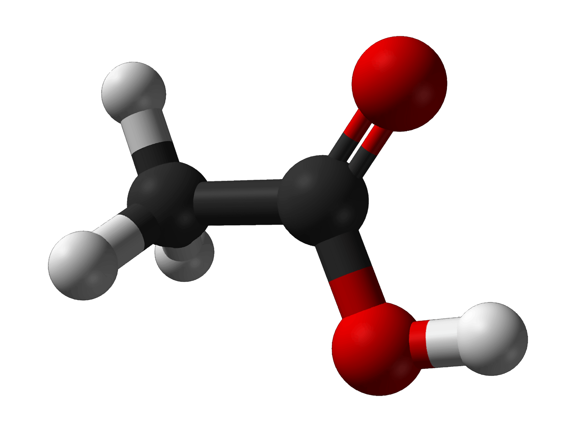 Molecular structure of acetic acid