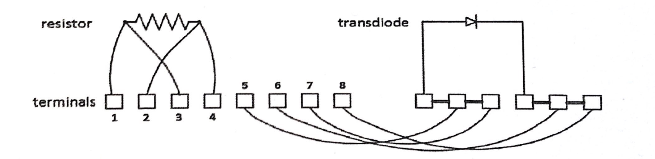 Diagram of the Transdiode and Resistor Terminals Connection